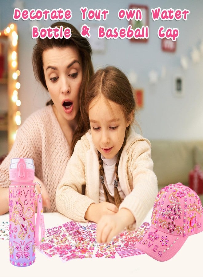 Coosilion Gifts for Girls 4 5 6 7 8 9 10 11 Year Old, Decorate Your Own Water Bottle Baseball Cap with Cute Unicorn Stickers, Fun Arts and Crafts for Kids Ages 4-6-8-10, Toys Valentines Day Gifts for Birthday - Image 2
